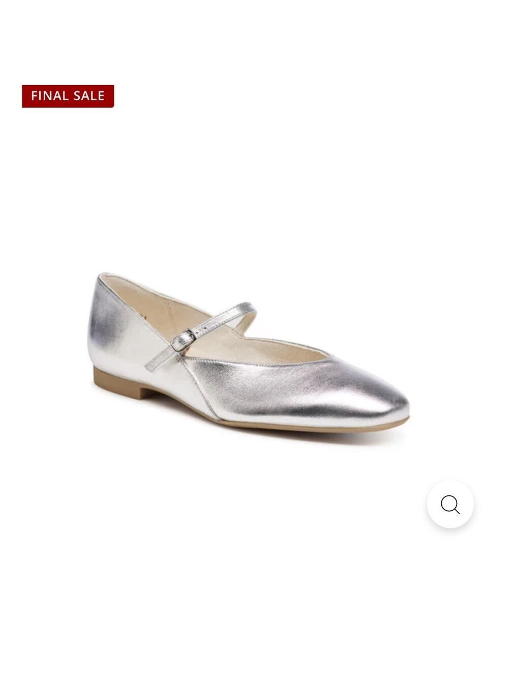 Paul Green Metallic Silver Mary Jane Flats NWB Size 6.5 European Chic - Picture 5 of 11